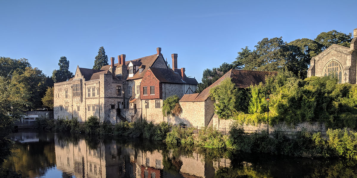The River Medway and All Saints Church, Maidstone