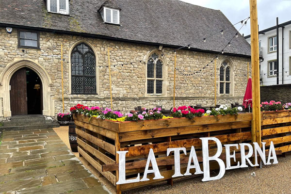 Corpus Christi Hall on Earl Street, home to La Taberna
