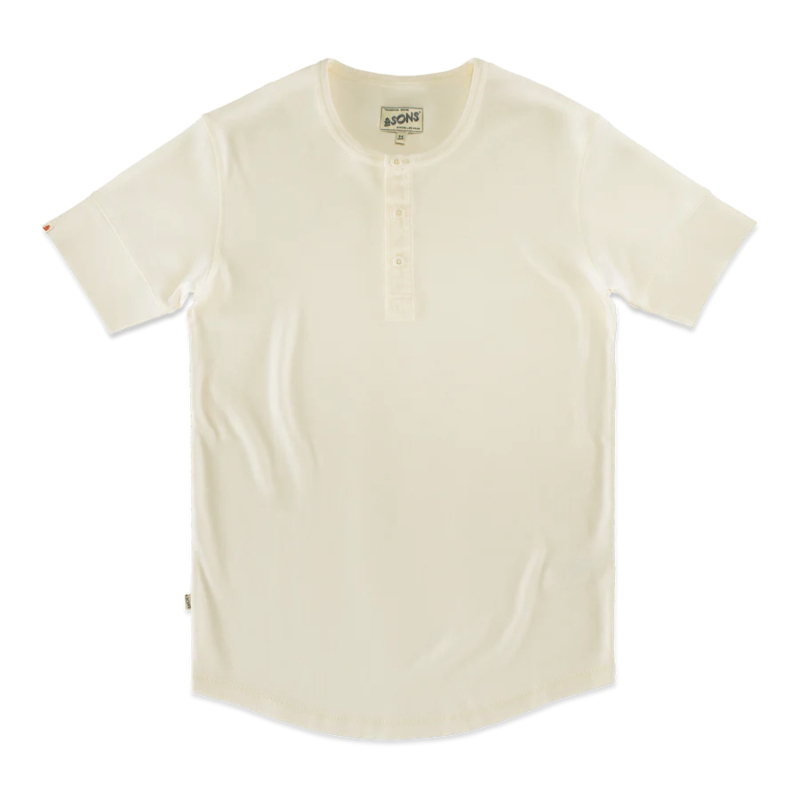 &Sons New Elder Henley Short Sleeve Shirt - Raw
