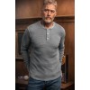 &Sons Jasper Waffle Henley - Grey