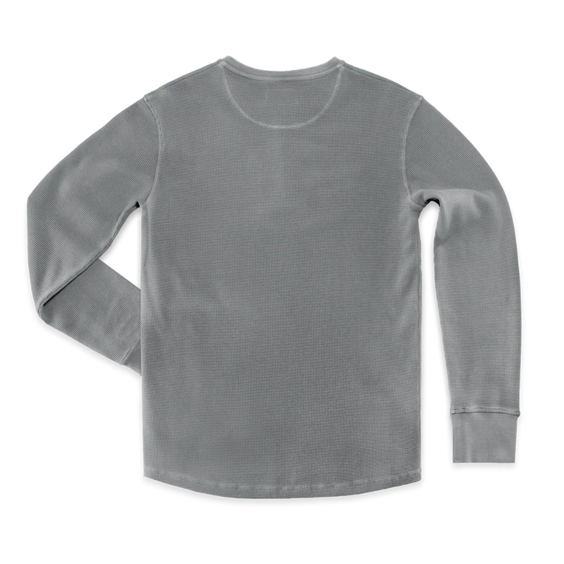 &Sons Jasper Waffle Henley - Grey