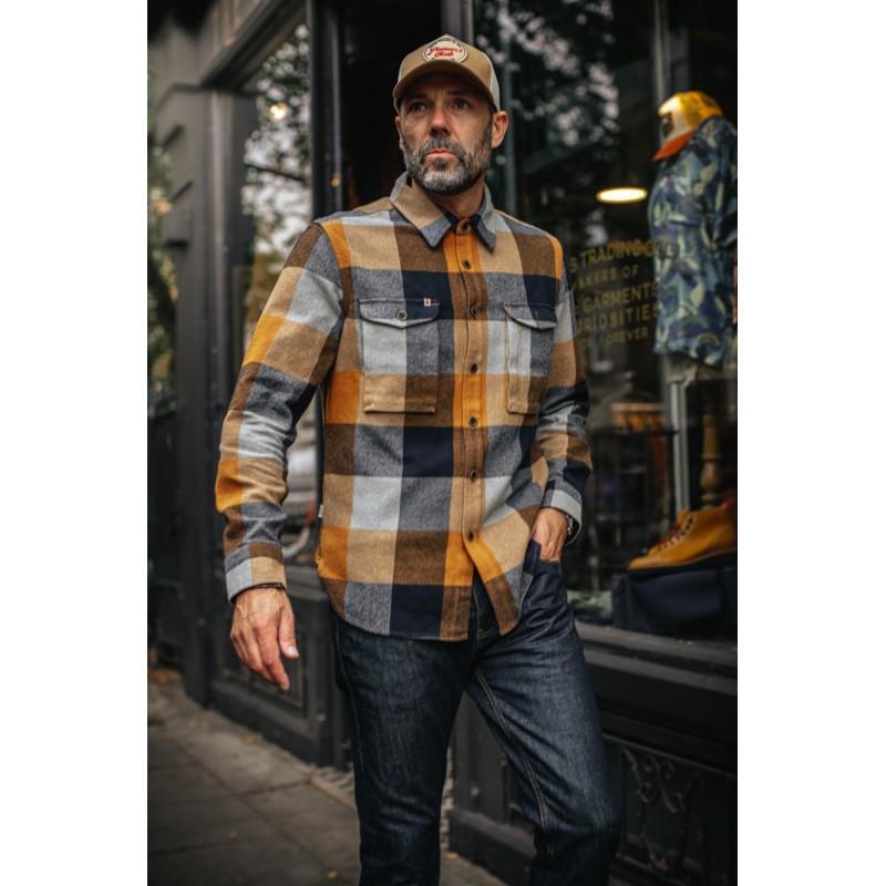 &Sons Big Yukon Flannel Check Shirt - Tan
