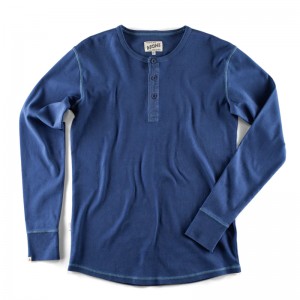 &Sons The New Elder Henley Shirt - Indigo