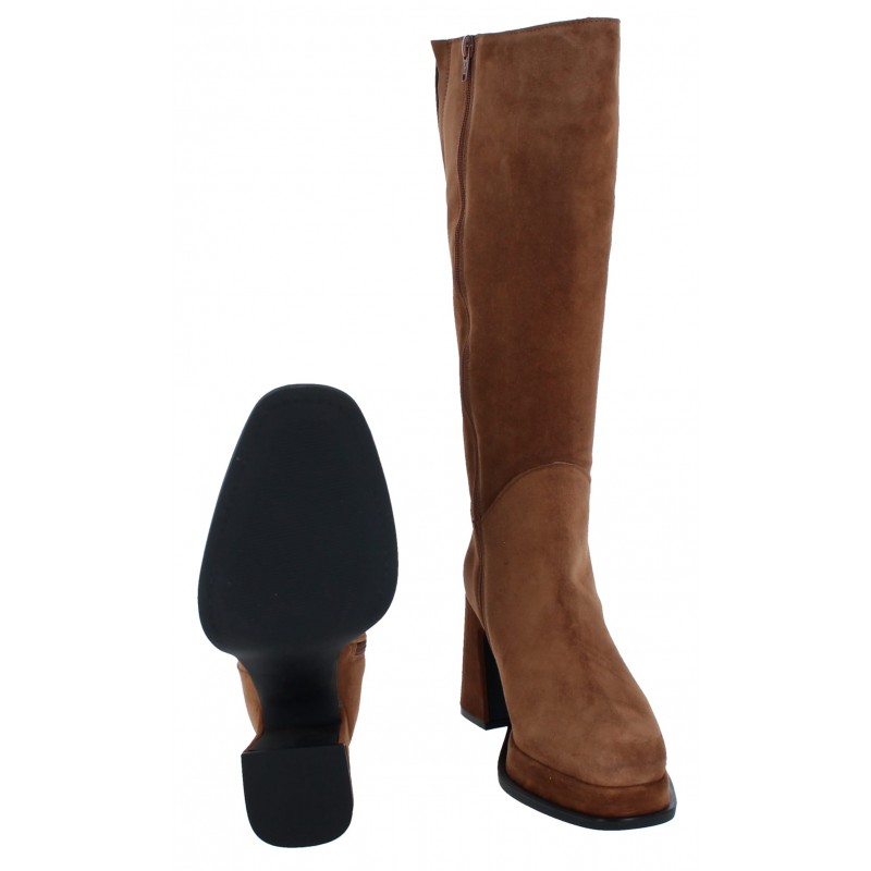 2748 Knee High Boots - Tan Suede