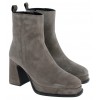 2749 Heeled Ankle Boots - Grey Suede
