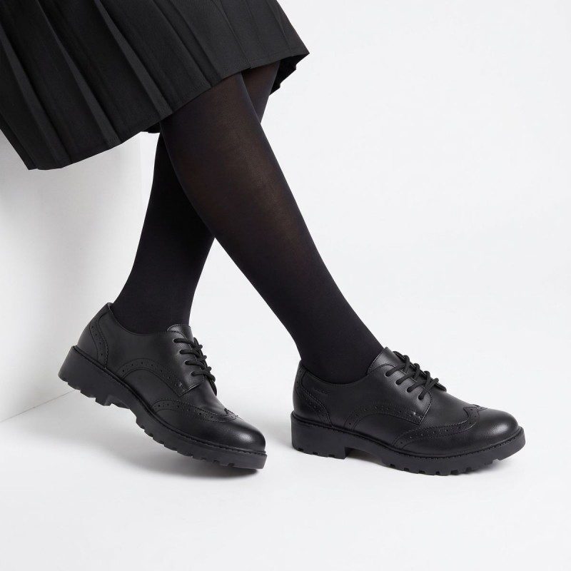 Casey GN J6420N School Shoes - Black Leather Casey GN J6420N School Shoes - Black Leather