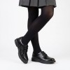 Angry Angels Impulsive School Shoes - Black Leather