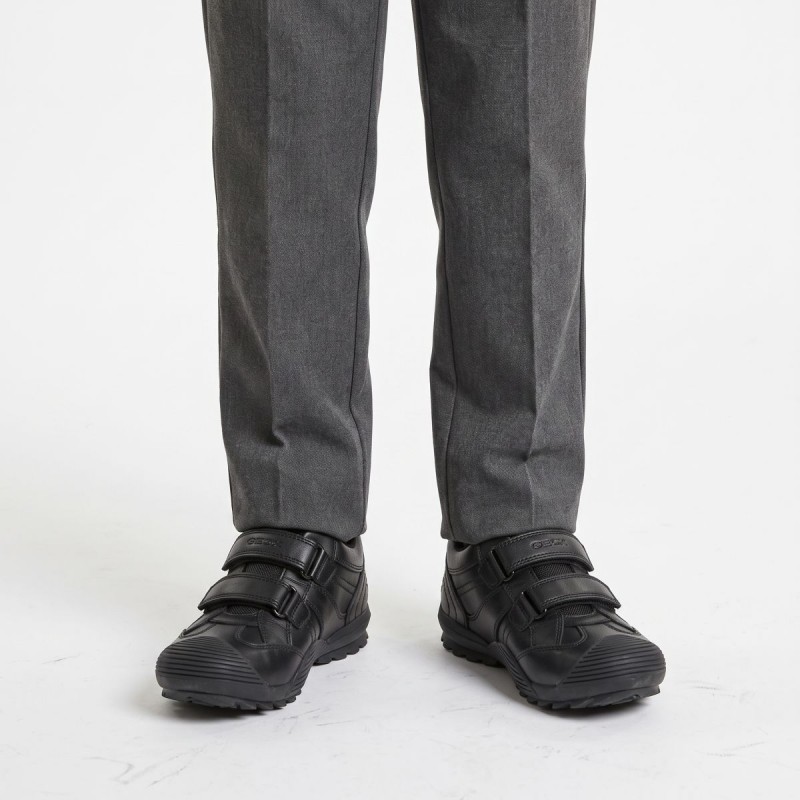 Savage A J0424A School Shoes - Black Leather