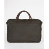 Wax Leather Briefcase UBA0004 - Olive