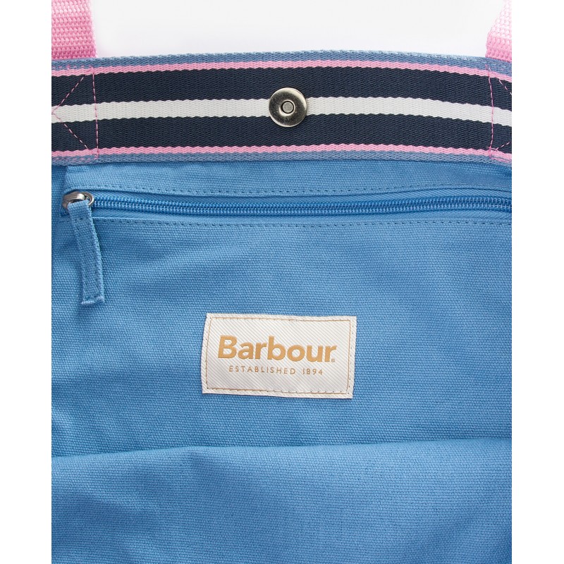 Logo Holiday Tote Bag LBA0414 - Chambray Blue Cotton
