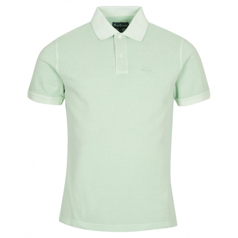 Washed - Out Sports Polo Top MML1127 - Dusty Mint