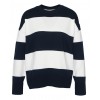 Bradley Stripe Knitted Jumper LKN1339 - Blue Cotton