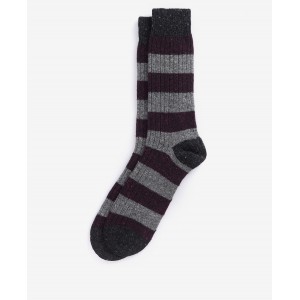 Barbour Houghton Stripe Socks MSO0170 - Purple 