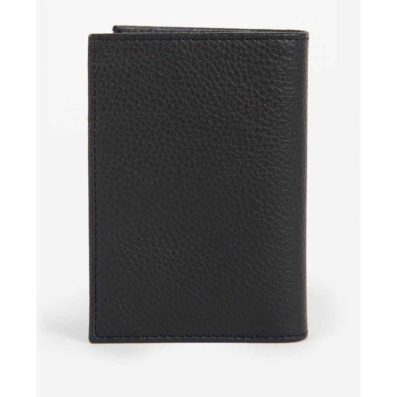 Contrast Leather Billfold Wallet  MLG0045 - Black