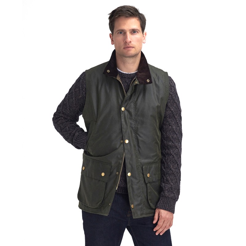 Barbour westmorland waxed gilet olive hotsell