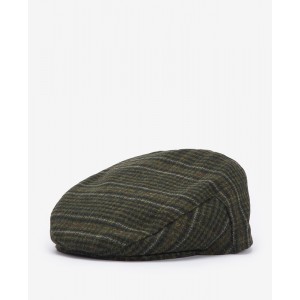 Barbour Wilkin Flat Cap MHA0665 - Olive Check 