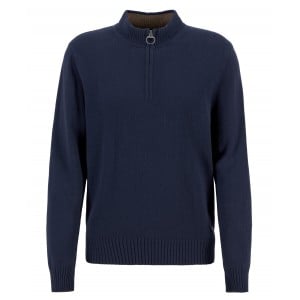 Barbour Kelson Half Zip Kitted Jumper MKN1654 - Navy 