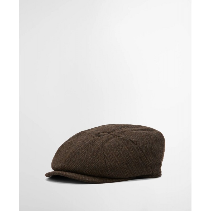Fyne Tweed Baker Boy Cap MHA0859 - Dark Brown Textile