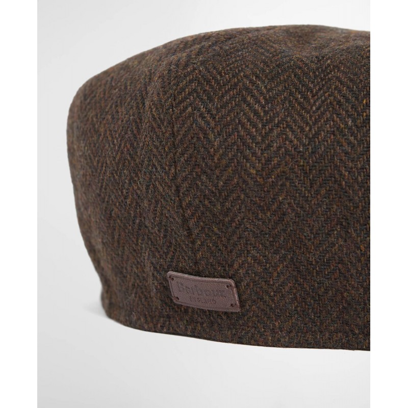 Fyne Tweed Baker Boy Cap MHA0859 - Dark Brown Textile