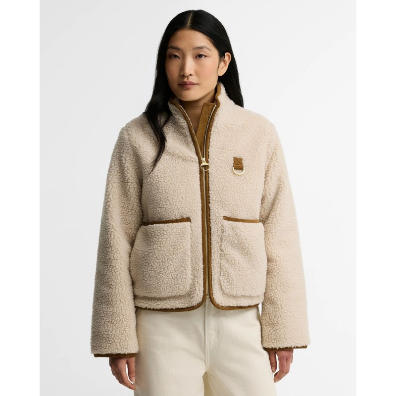 Elenora Casual Fleece Jacket LCA0427 - Ecru Textile