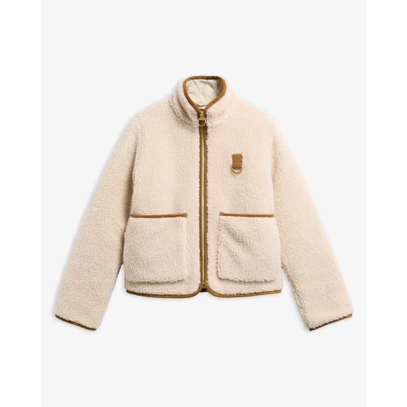 Elenora Casual Fleece Jacket LCA0427 - Ecru Textile