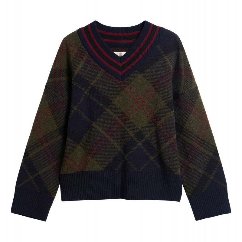 Shae Knitted Jumper LKN1841 - Tartan Textile