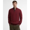 Cotton Quarter Zip Jumper MKN1074 - Russet Brown Textile