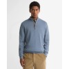 Cotton Quarter Zip Jumper MKN1074 - Tarn Blue Textile