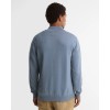 Cotton Quarter Zip Jumper MKN1074 - Tarn Blue Textile