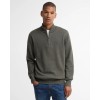 Cotton Quarter Zip Jumper MKN1074 - Olive Marl Textile