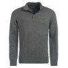 Cotton Quarter Zip Jumper MKN1074 - Olive Marl Textile