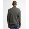 Cotton Quarter Zip Jumper MKN1074 - Olive Marl Textile