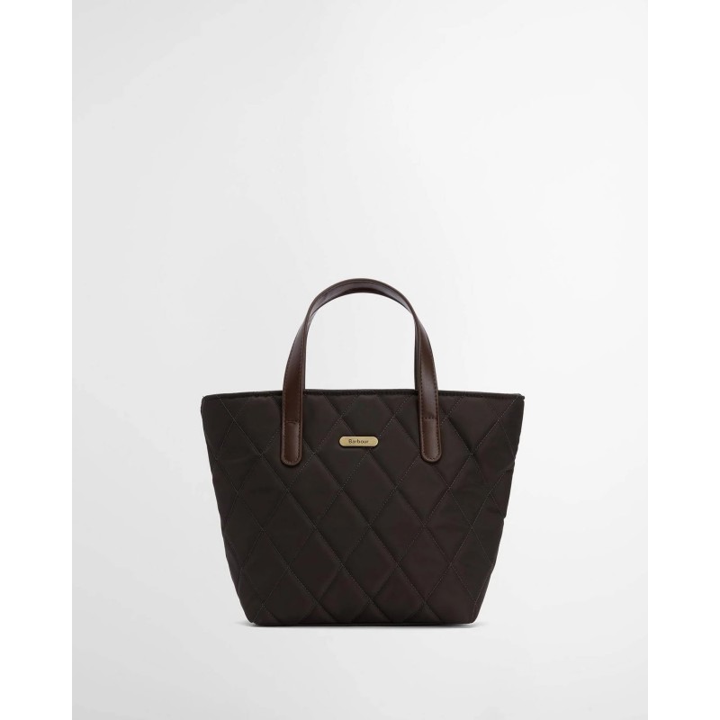 Mini Quilted Tote Bag LBA0431 - Olive Textile Mini Quilted Tote Bag LBA0431 - Olive Textile