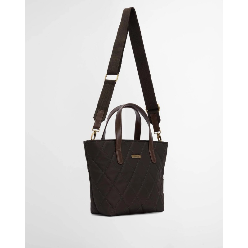 Mini Quilted Tote Bag LBA0431 - Olive Textile Mini Quilted Tote Bag LBA0431 - Olive Textile