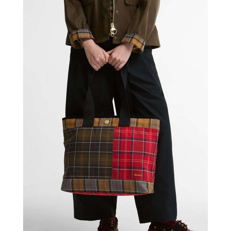 Mya Patchwork Tote Bag LBA0484 - Classic Tartan Textile Mya Patchwork Tote Bag LBA0484 - Classic Tartan Textile
