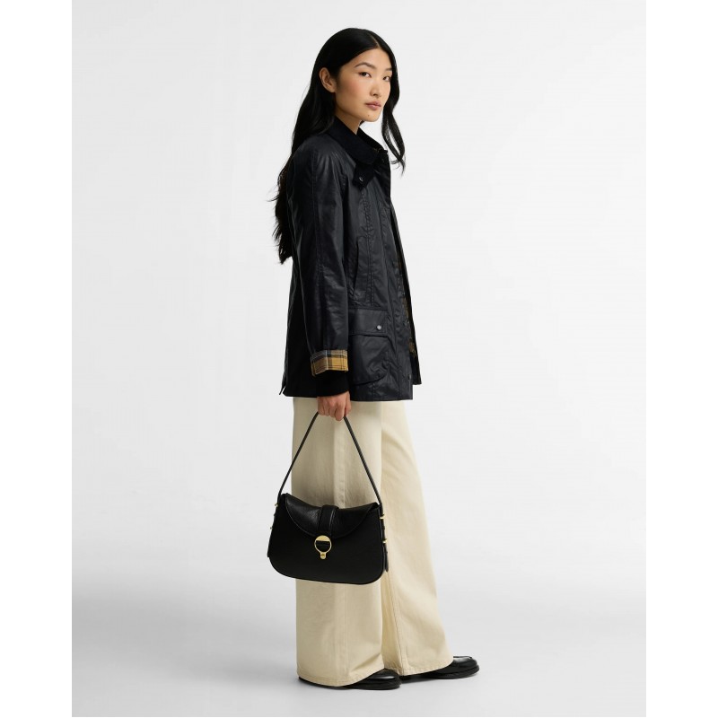 Alder Leather Shoulder Bag LBA0493 - Black Leather Alder Leather Shoulder Bag LBA0493 - Black Leather