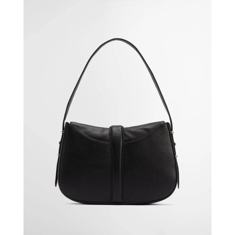 Alder Leather Shoulder Bag LBA0493 - Black Leather Alder Leather Shoulder Bag LBA0493 - Black Leather