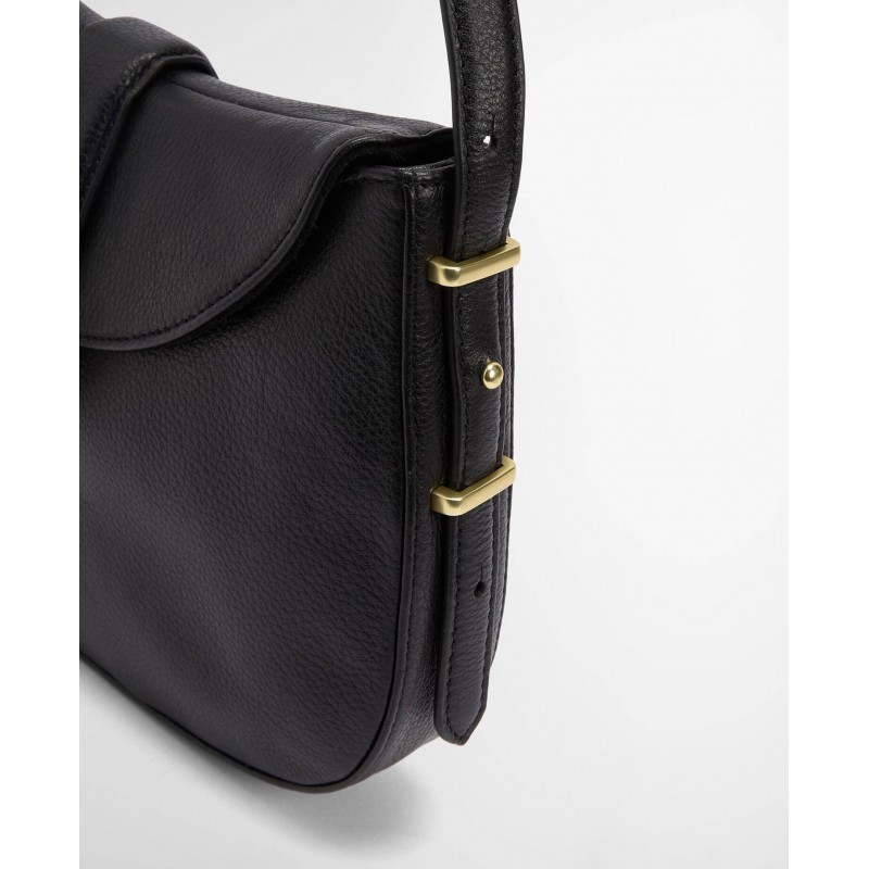 Alder Leather Shoulder Bag LBA0493 - Black Leather Alder Leather Shoulder Bag LBA0493 - Black Leather