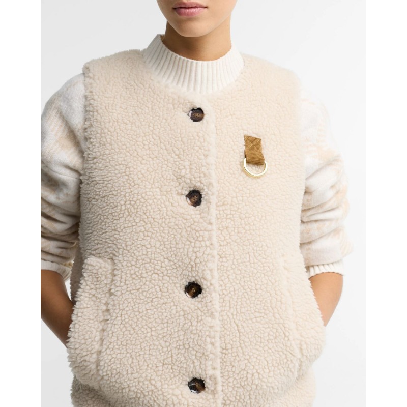 Bowes Fleece Gilet LGI0228 - Ecru Textile