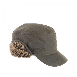 Barbour Stanhope Hunting Wax Trapper MHA0044 Hat  - Olive Textile