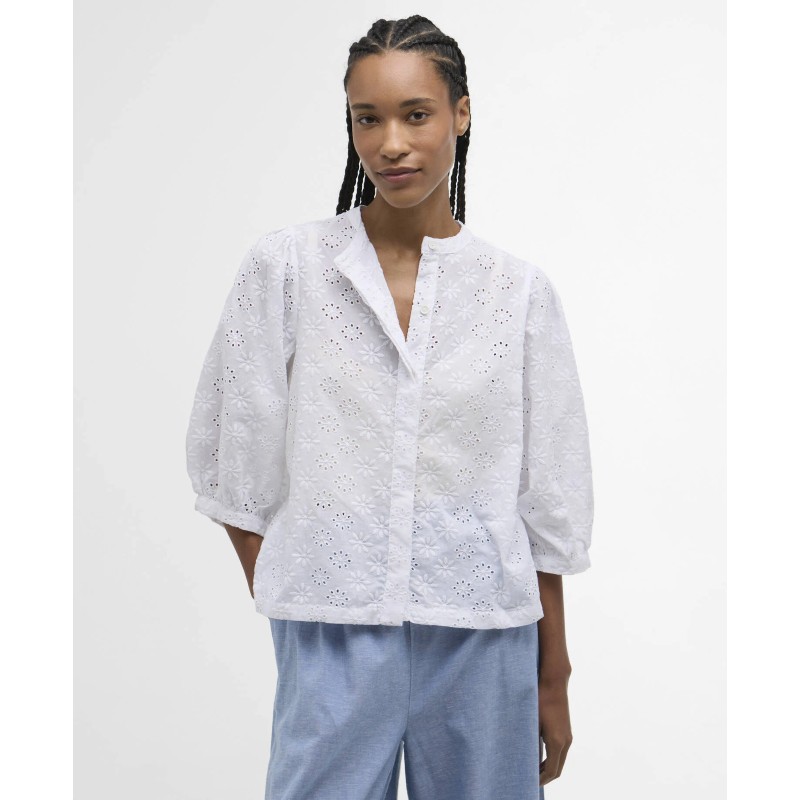 Layla Broderie Anglaise Shirt LSH1745 - White