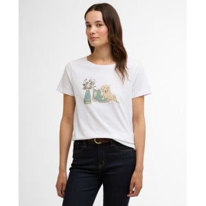 Barbour Brambles LTS0712 T-Shirt- White Barbour Brambles LTS0712 T-Shirt- White