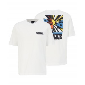 Barbour Frome Relaxed MTS1571 Graphic T-Shirt - White Barbour Frome Relaxed MTS1571 Graphic T-Shirt - White