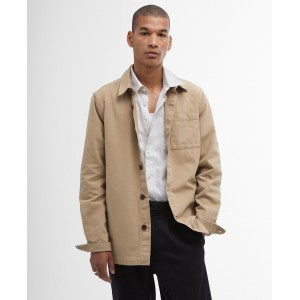 Barbour Regular Washed MOS0281 Overshirt - Washed Stone