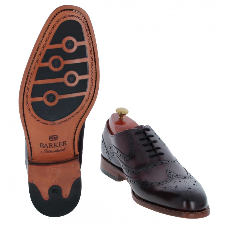 Liffey Shoes - Burgundy Hand Brushed Leather