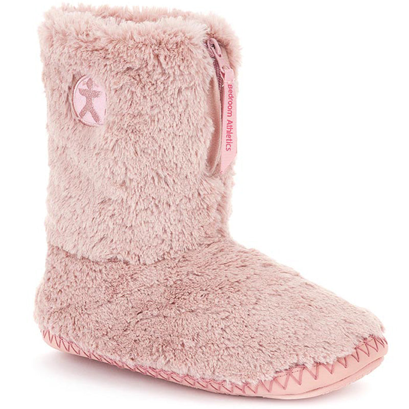 Marilyn Faux Fur Slipper Boots - Pink