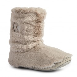 Bedroom Athletics Gisele Recycled Faux Fur Slipper Boots - Trace Grey