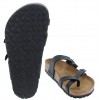 Mayari Thong Sandals - Black Birko-Flor