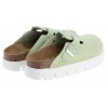 Boston 1026881 Chunky Clogs - Faded Lime Suede