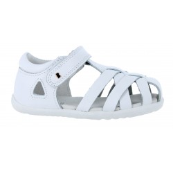 Bobux Step Up Tropicana II 7323 Closed Toe Sandals - White Leather